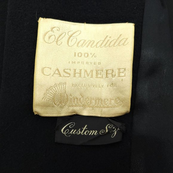 Vintage El Candida Windermere Cashmere Coat Custom Size Fur Collar Retro - Picture 7 of 11